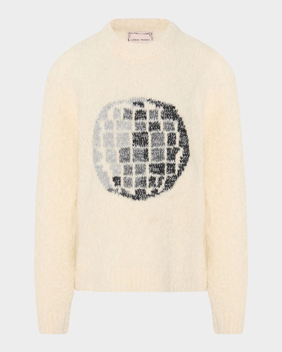 Crewneck Disco Ball Intarsia Sweat